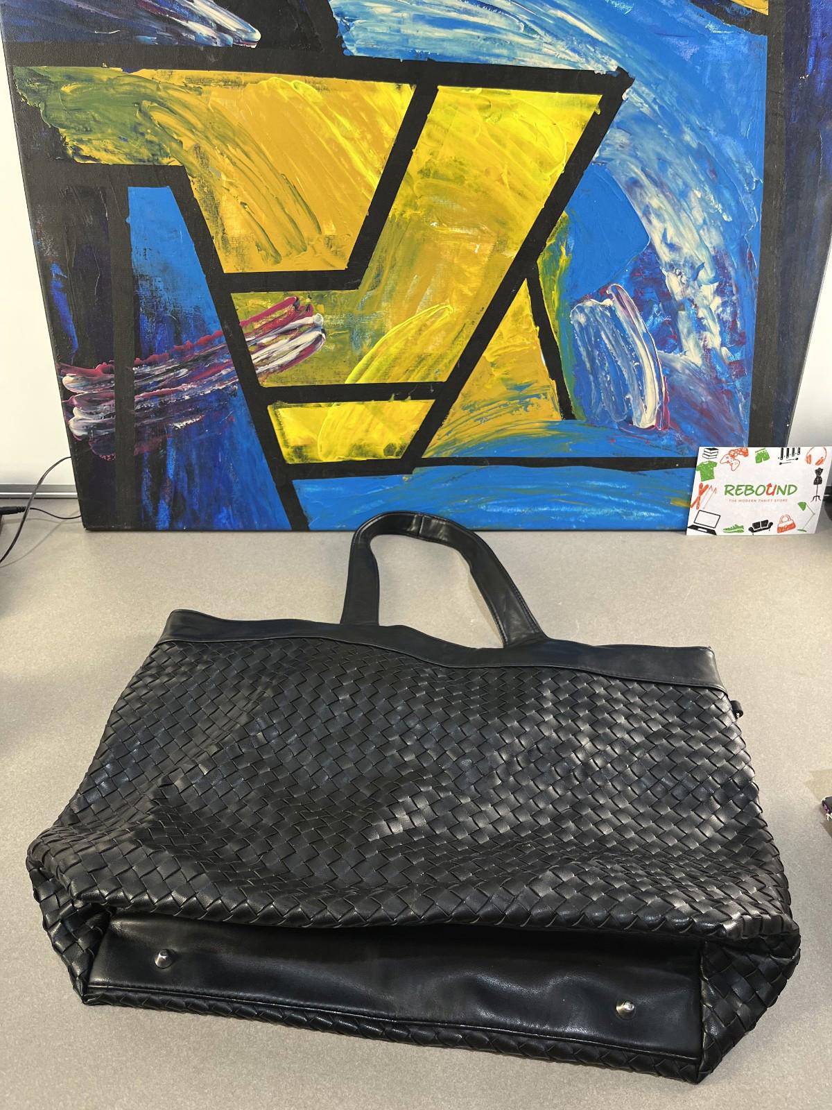 Arbonne Black Faux Leather Tote Bag