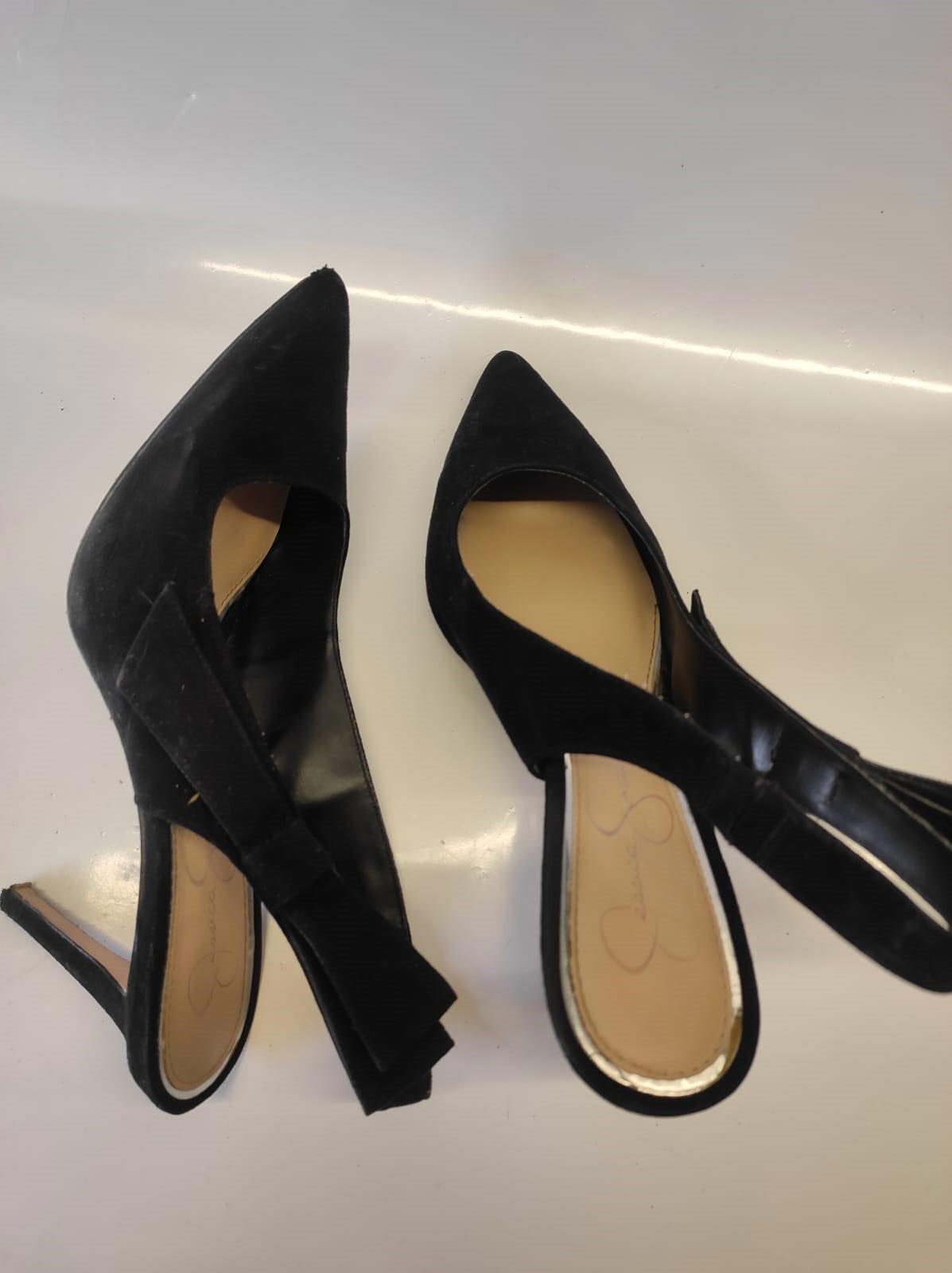 Vintage 90s JESSICA SIMPSON Women's 9.5 CRILLERA Stiletto Pumps Black