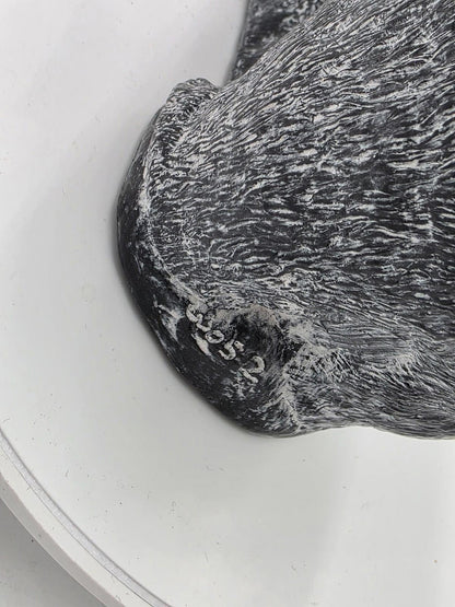 Vintage Large Inuit Eskimo Carving Original Hand Carved Bear Soapstone Canada