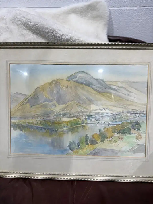 Watercolor Painting Of Valley