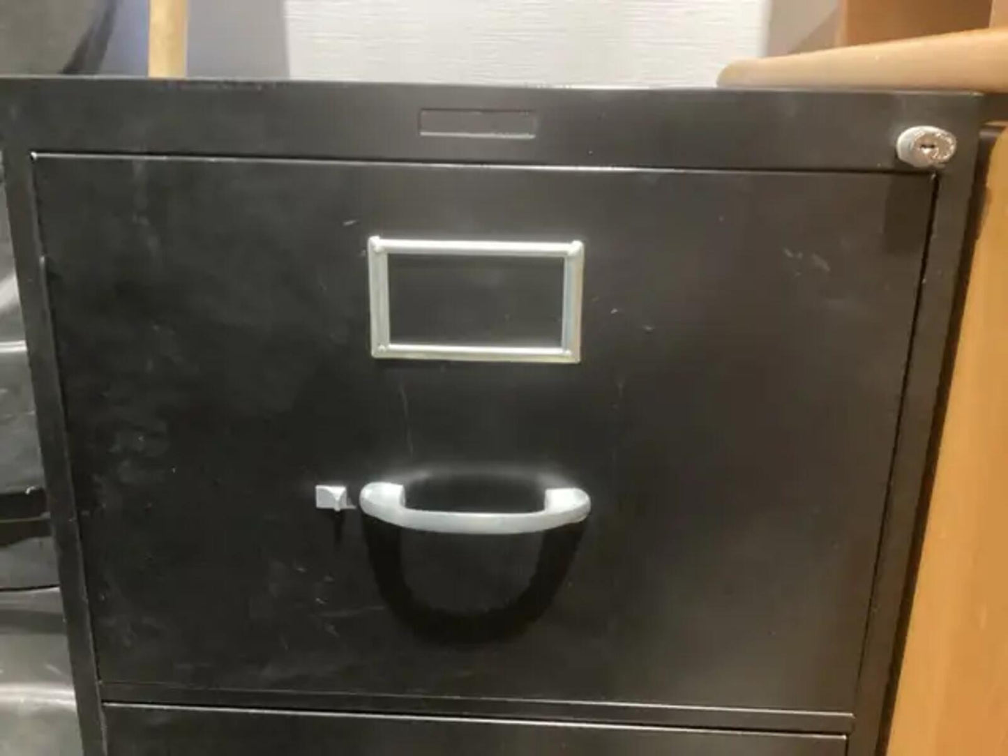 4-Drawer Black Metal Filing Cabinet