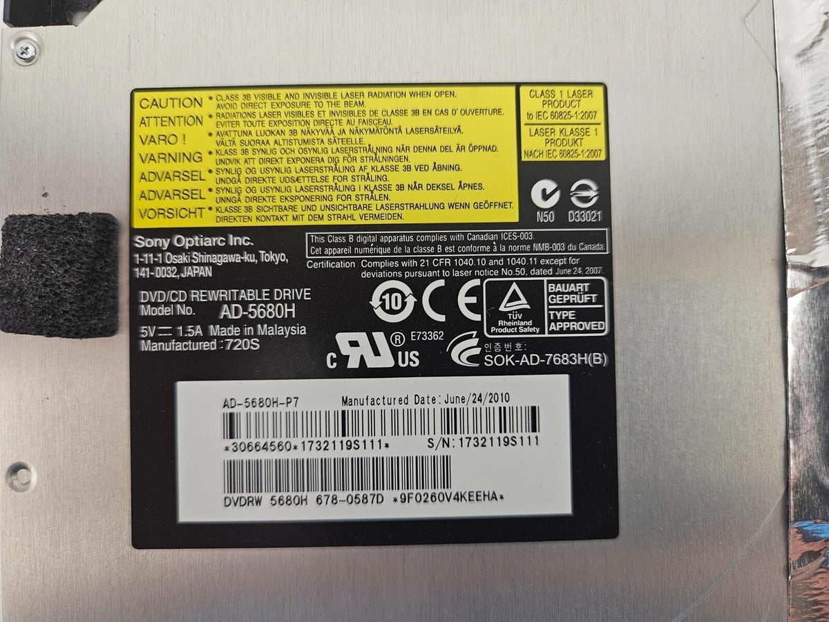 LECTEUR/GRAVEUR DVD/CD MAC 2010 AD-5680H