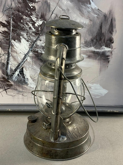 Antique Dietz D-lite No. 2 Lantern Lamp Railroad Train Vintage silver