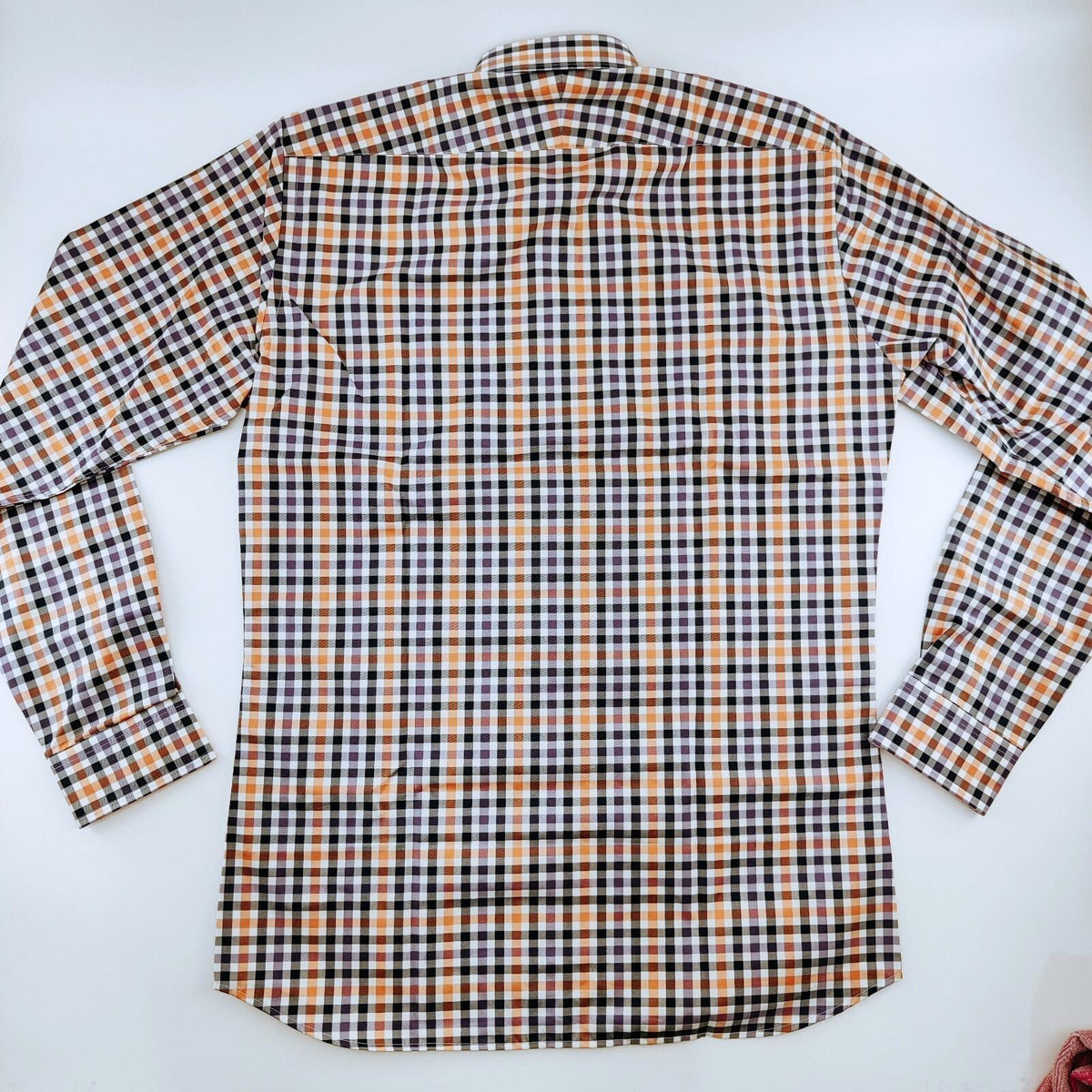 Lipson Shirtmakers Contemporary Button Down Gingham Dress Shirt Men's Size M