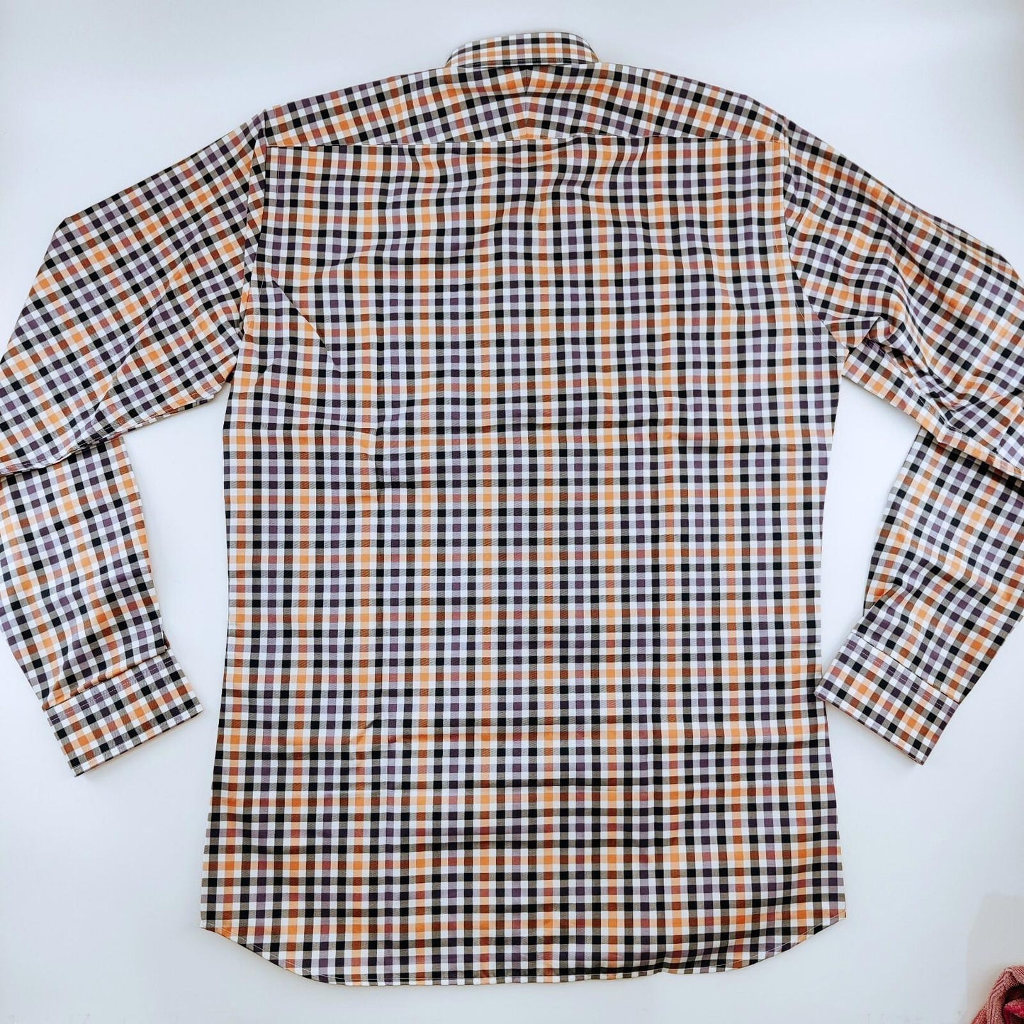 Lipson Shirtmakers Contemporary Button Down Gingham Dress Shirt Men's Size M