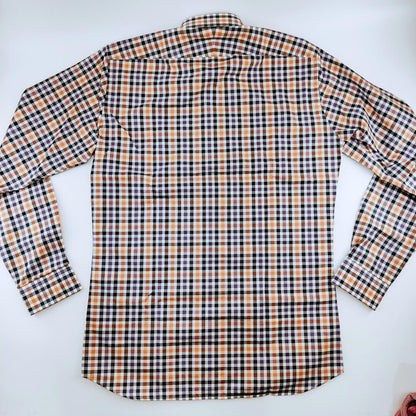 Lipson Shirtmakers Contemporary Button Down Gingham Dress Shirt Men's Size M