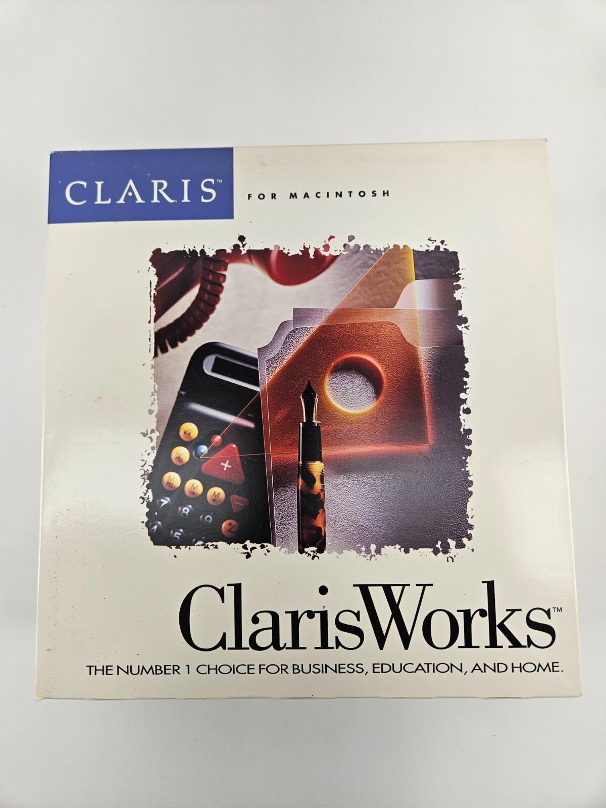 Claris Works pour Macintosh 1993 disquettes 3,5 pouces Power Mac Apple