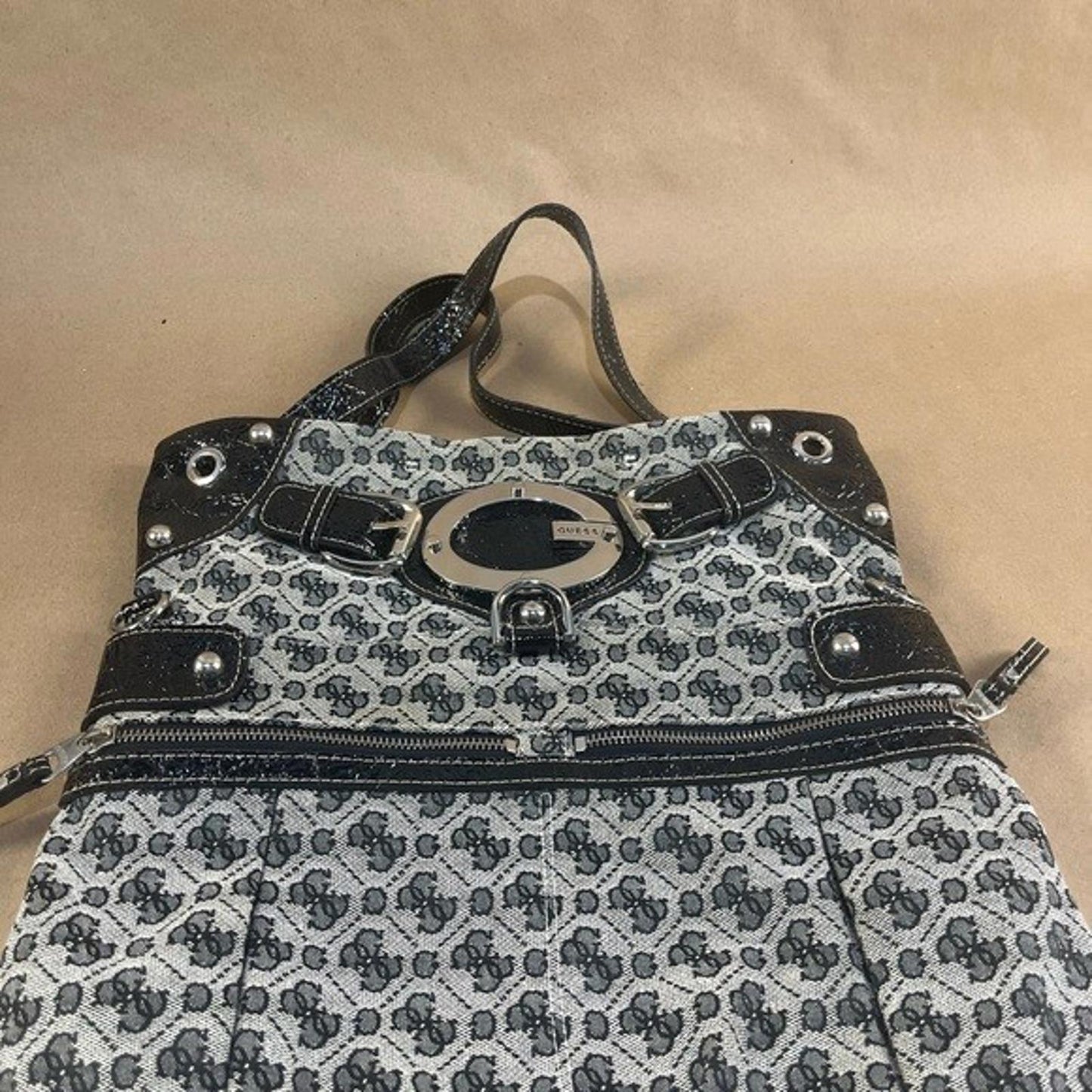 Vintage Y2K Guess Monogram Tote Bag