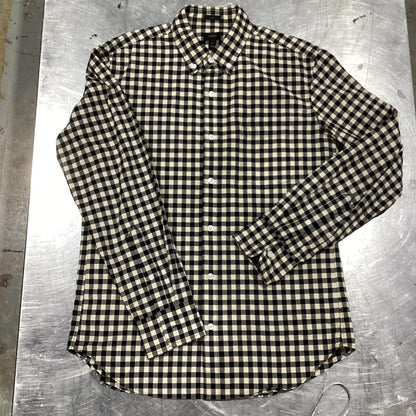 J.Crew Slim Fit Black & Cream Gingham Button-Down Shirt