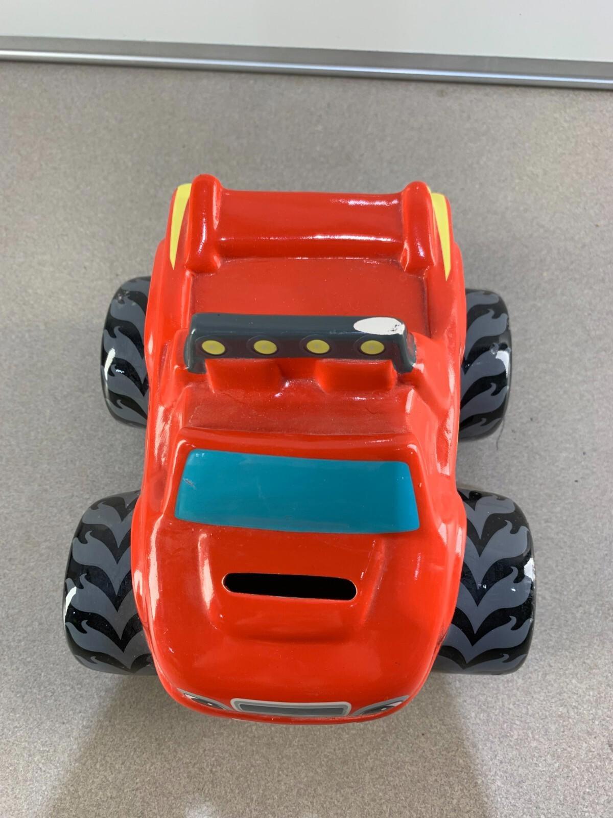Nickelodeon blaze and the monster machines Ceramic Piggy Bank. Red Bank Truck.