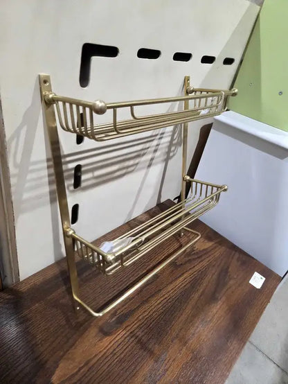 New! Small Brass Shower Shelf