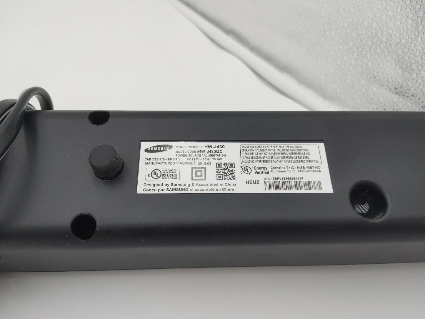 Good Condition Samsung HW-J430 Soundbar Black Tested Working