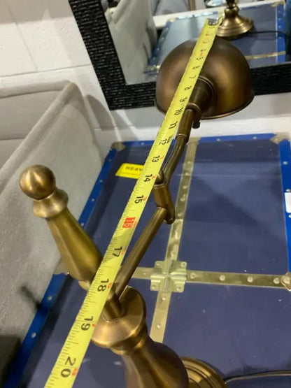 Small Brass Desk Lamp with Extendable arm