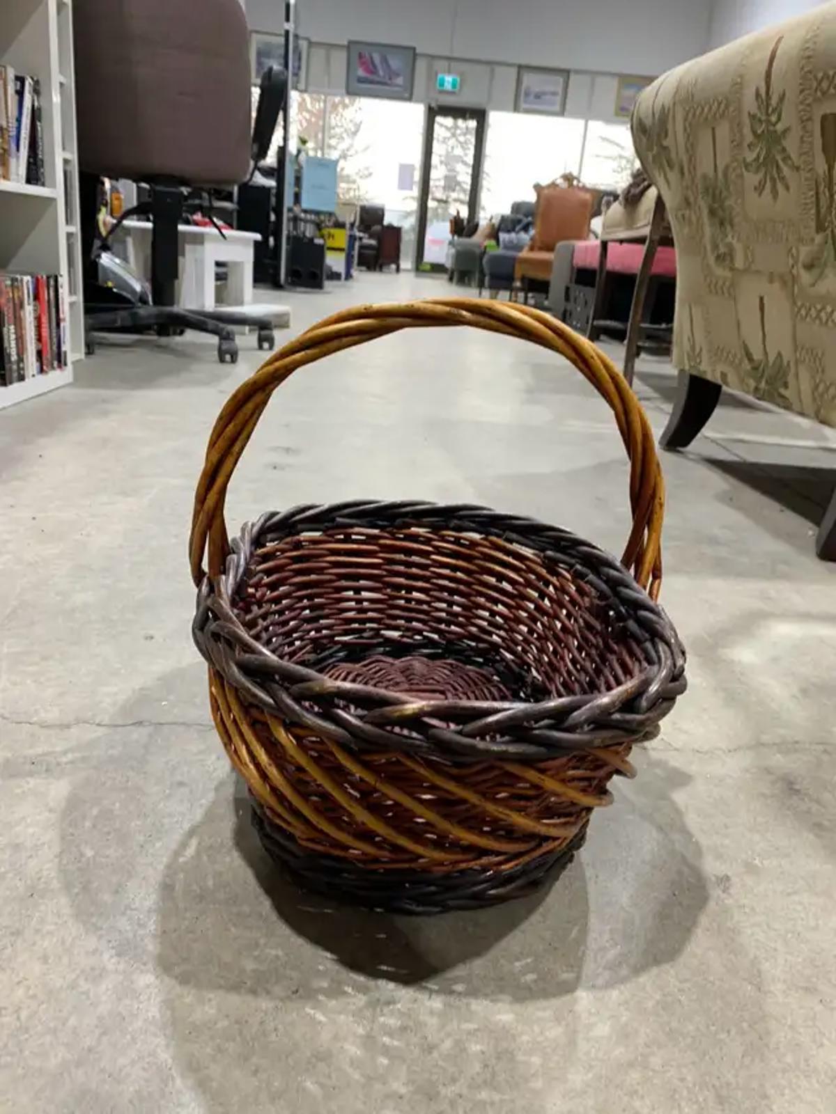 Vintage Wicker handled Basket