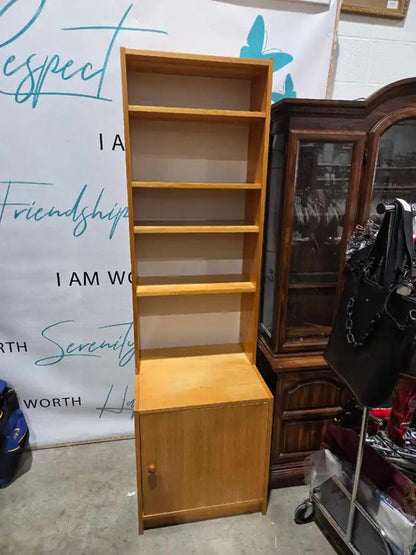 Wooden Bookcase with Cabinet