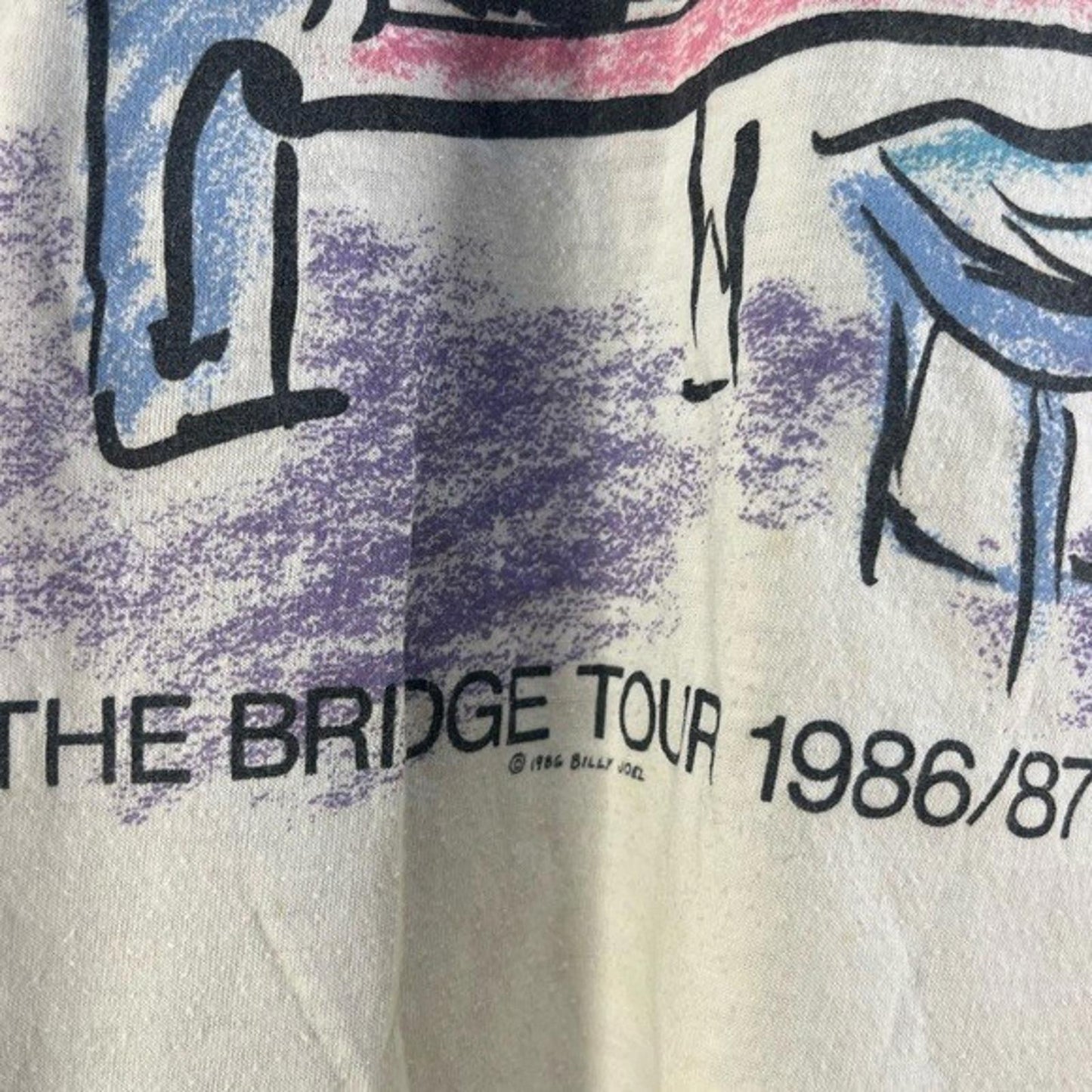 Vintage Billy Joel “The Bridge Tour” 1986 T-Shirt (Size XL)
