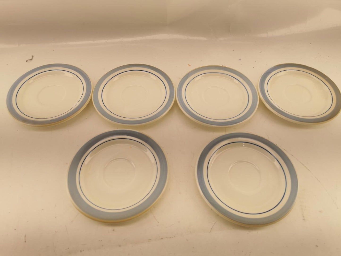 Set of 6 Saucer Ceramica Quadrifoglio made in Italy
