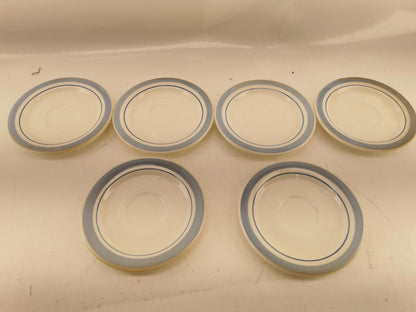 Set of 6 Saucer Ceramica Quadrifoglio made in Italy