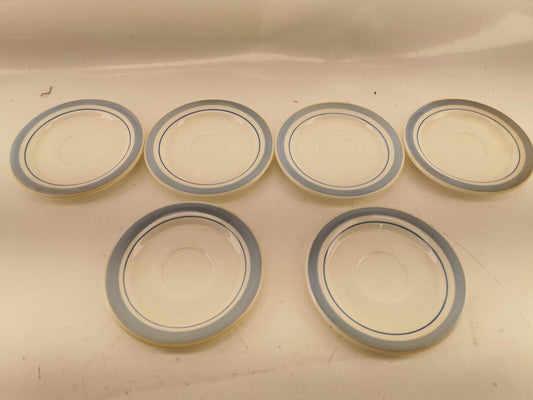 Set of 6 Saucer Ceramica Quadrifoglio made in Italy