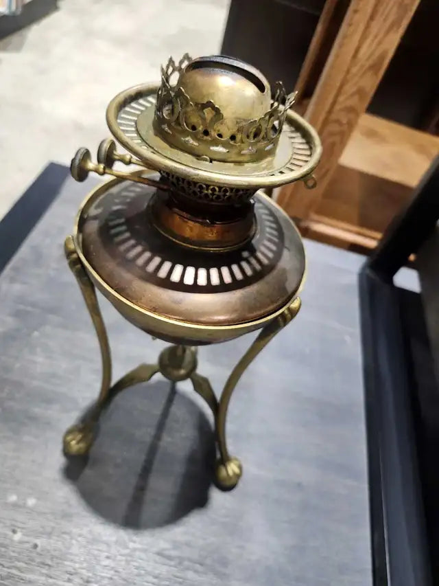 Antique Brass Oil Lamp