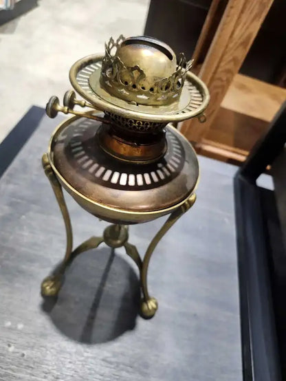 Antique Brass Oil Lamp