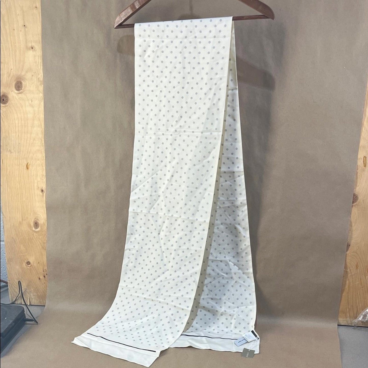 NWT J.Crew Elegant Cream Silk Scarf