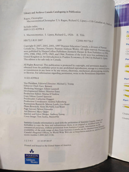 Macroeconomics by Ragan, Lipsey, Richard G. & Zuzana | Study (11th )Edition