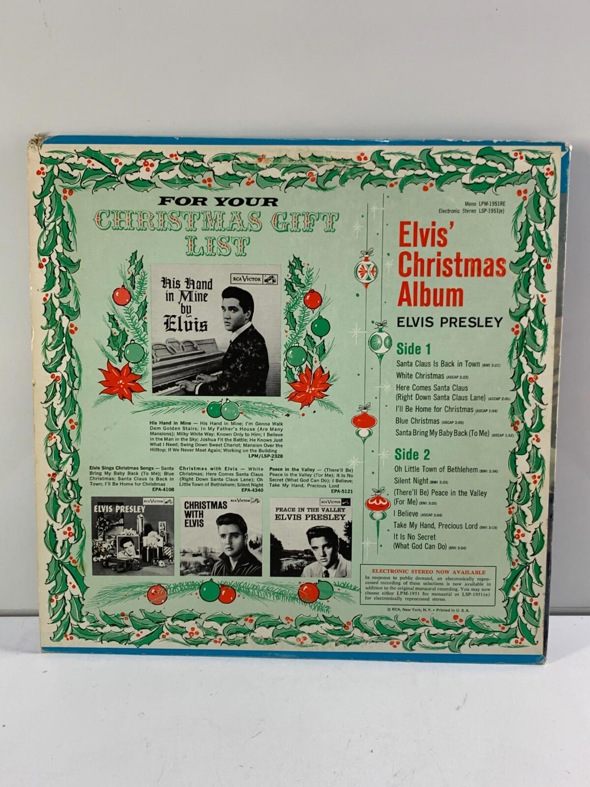ELVIS PRESLEY - Album de Noël (RCA Victor LSP 1951)- Disque vinyle LP 12"-VG