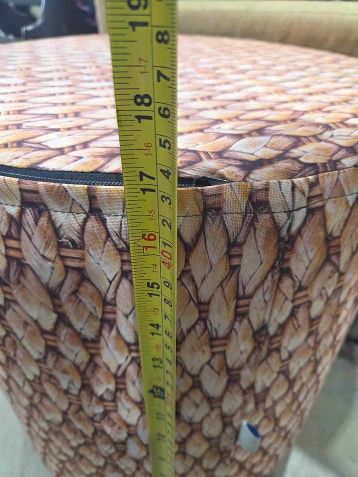 DELSIT Waterproof Fabric Woven Pattern Ottoman - Indoor/Outdoor