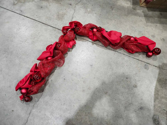 Red Fabric 6ft Christmas Garlands - 6 Available