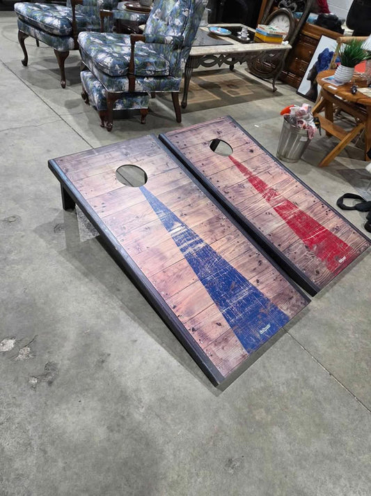 GoSports Cornhole Set w/ Red & Blue Boards + Carry Case - 4ftx2ft