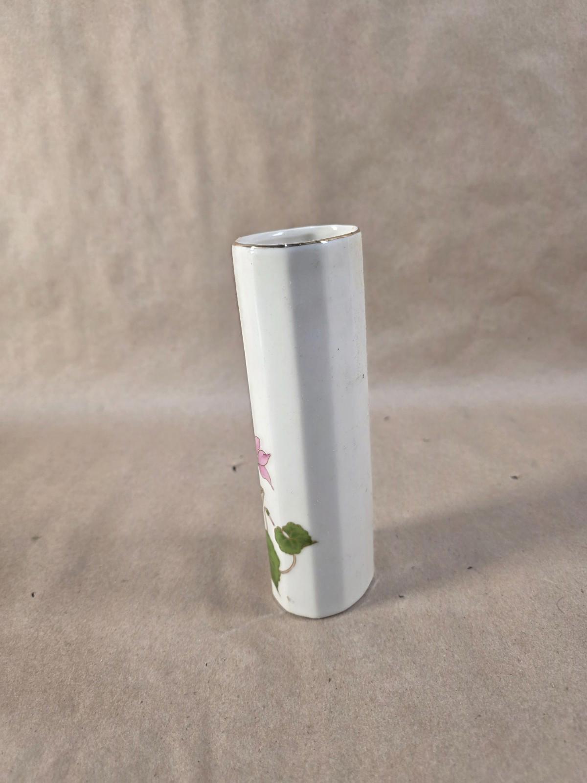 Vintage ~ Gold Rim Trim OTAGIRI JAPAN Flower Vase CYCLAMEN