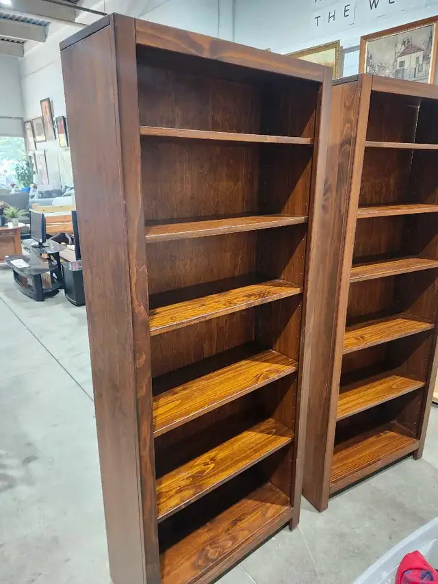 Erica 5-Shelf Mahogany Bookcase - 2 Available