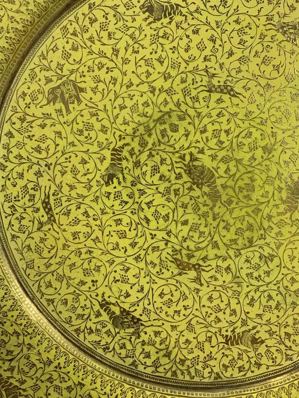 Yellow and Gold Decorative Plate