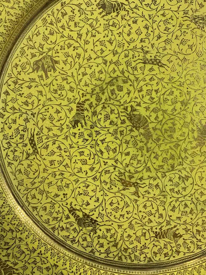 Yellow and Gold Decorative Plate