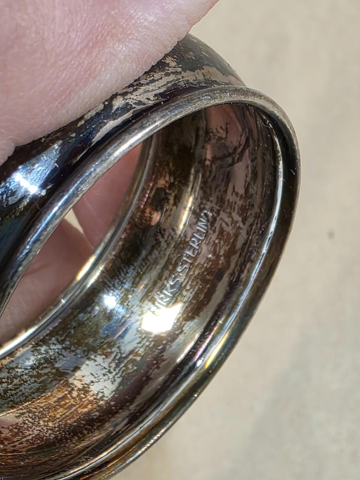 Vintage English Birks Sterling Napkin Ring engraving