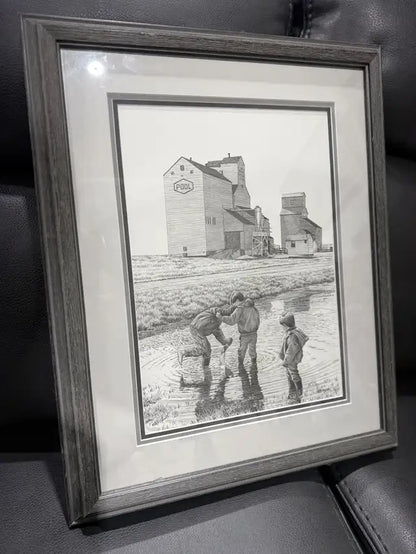 Framed Art Of Kids In Water
