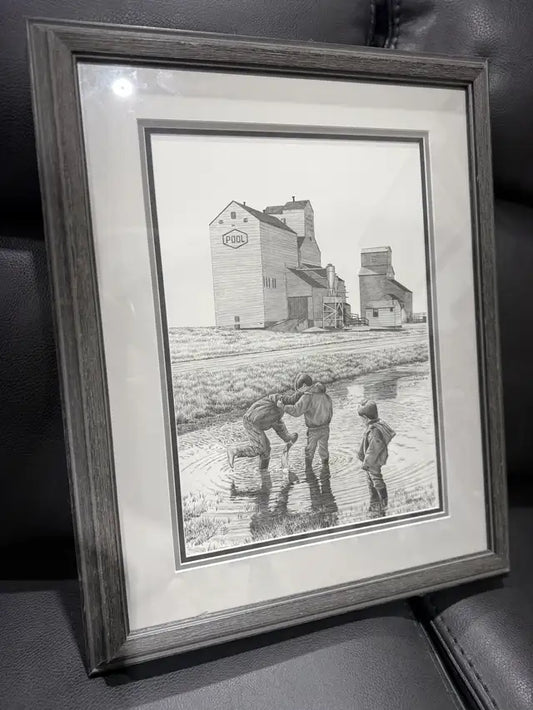 Framed Art Of Kids In Water