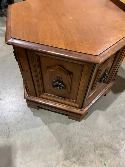 Hexagonal Wood Cabinet
