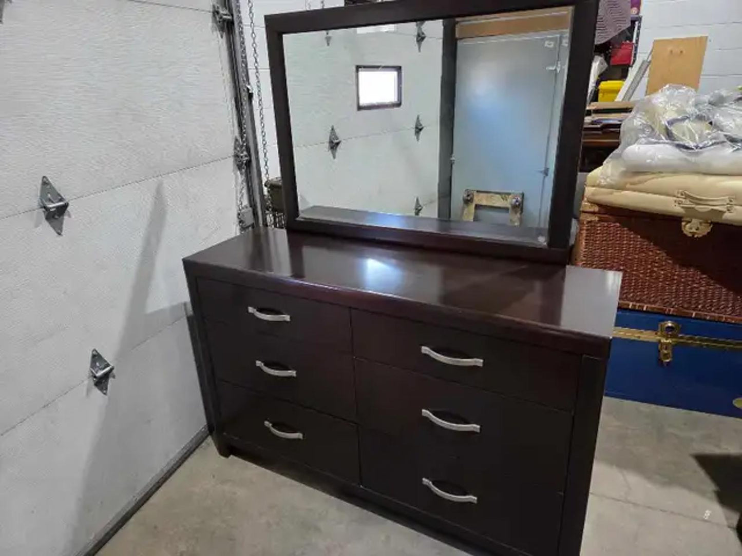 DeFehr Wooden Dresser with Mirror