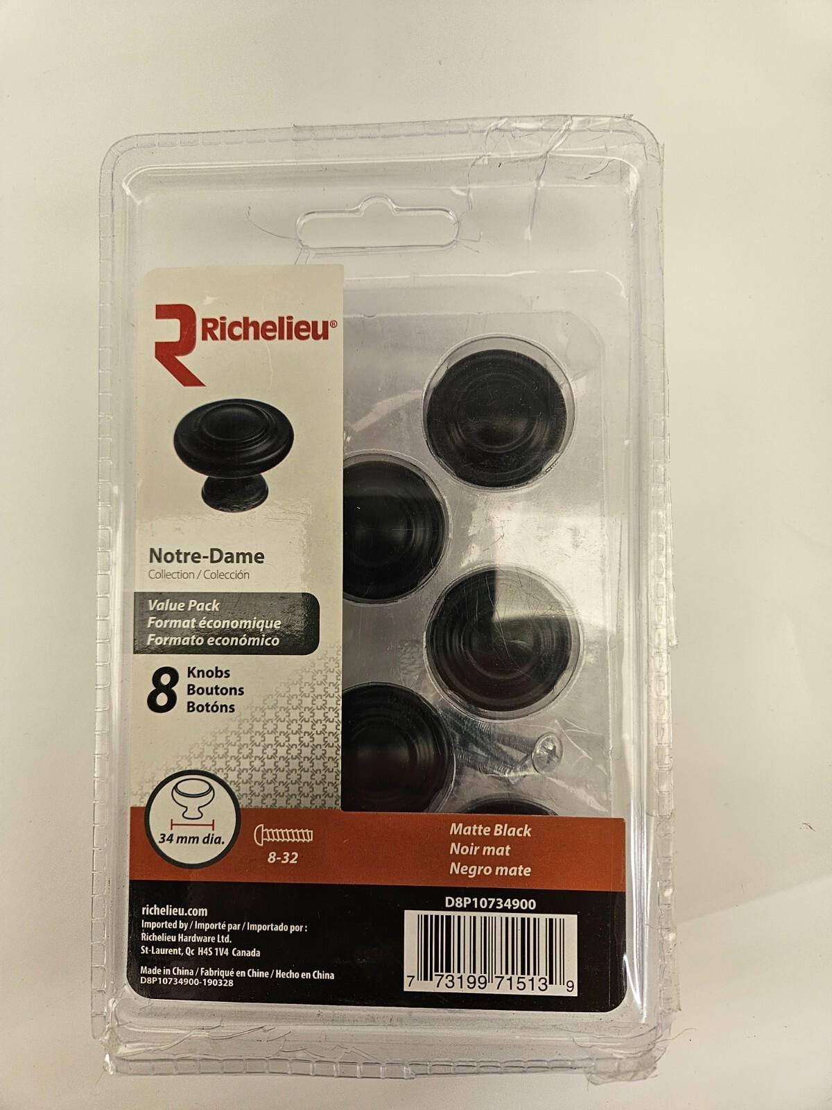 Richelieu Hardware Notre-Dame Collection Traditional Cabinet Knob Pack 34mm