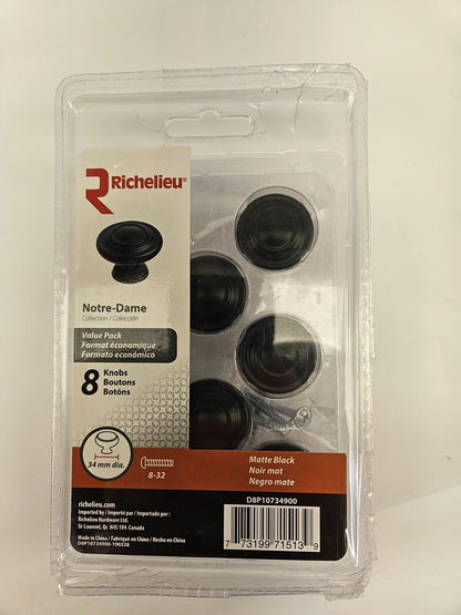 Richelieu Hardware Notre-Dame Collection Traditional Cabinet Knob Pack 34mm
