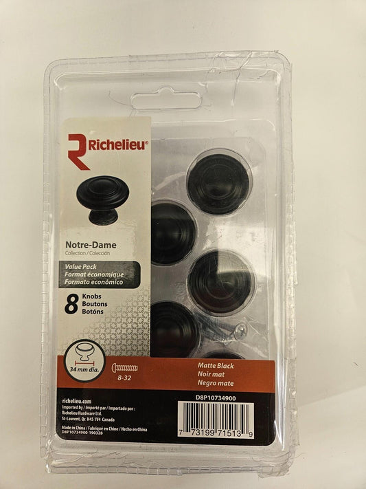 Richelieu Hardware Notre-Dame Collection Traditional Cabinet Knob Pack 34mm