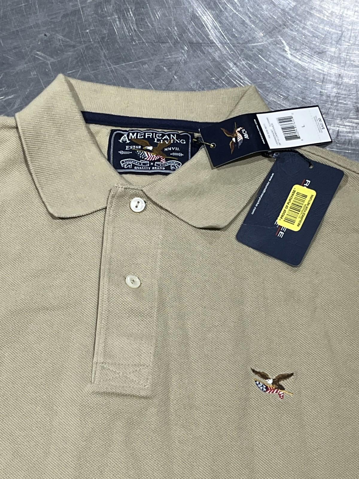NWT American Living Beige Polo (Size L)