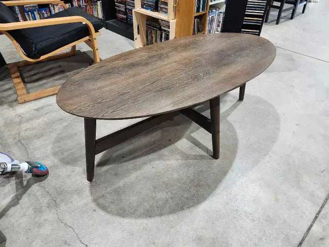 Oval Wooden Coffee Table