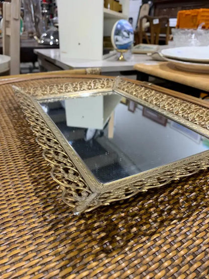 Vintage Mirrored Vanity Tray
