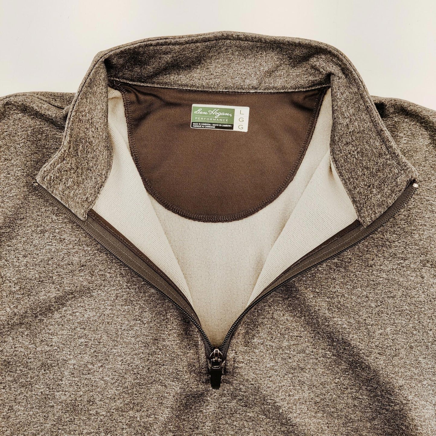 Ben Hogan Performance Grey Quarter Zip Men's Size Large