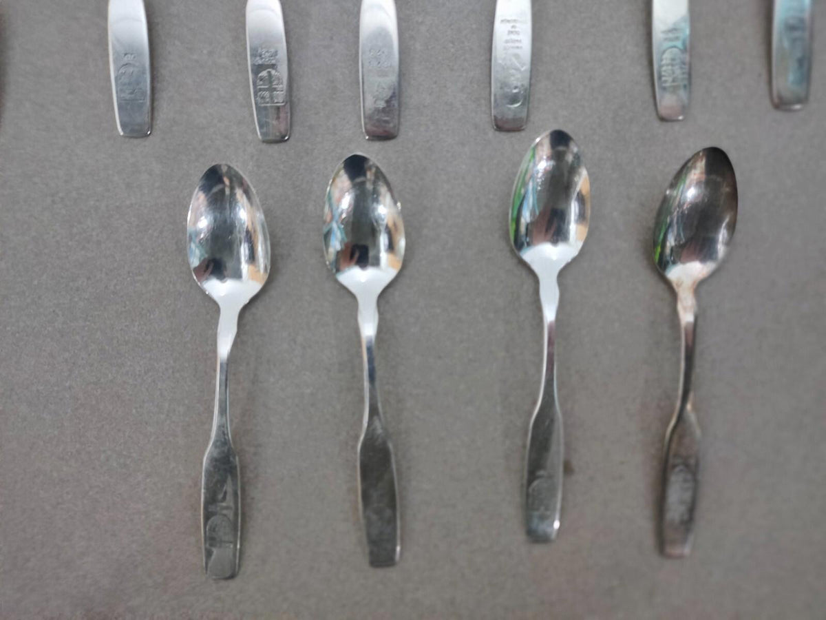 Lot of 18 Vintage Silversmith Collector Spoon Canada Commemorative centennial