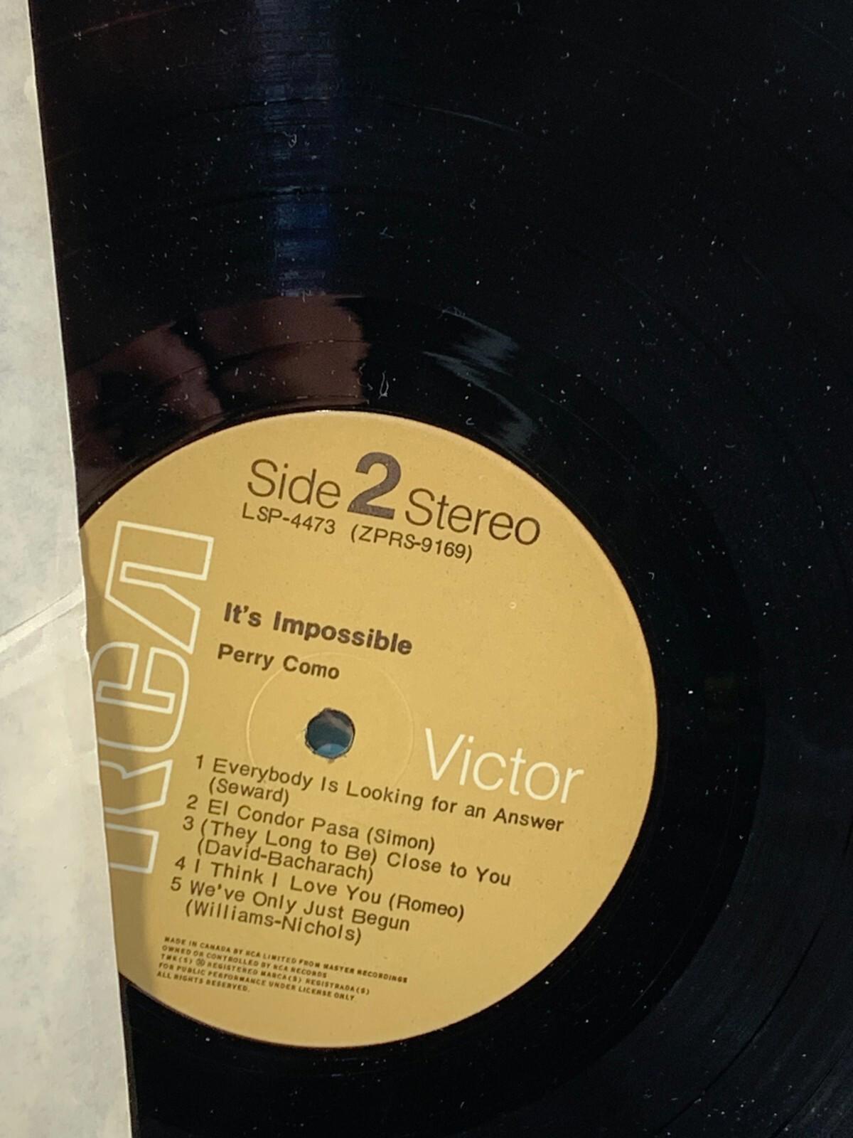 Perry Como It's Impossible (Vinyl, 1970) RCA Victor LSP-4473 VG+ LP Record Album