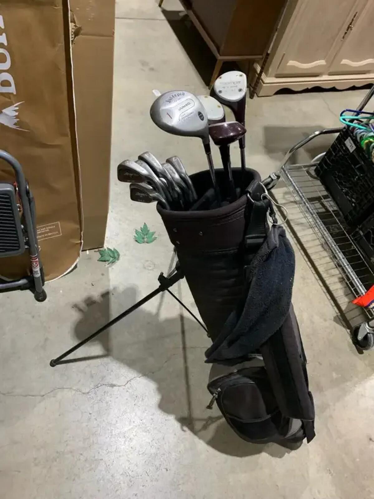 Golden Bear Golf Caddy and Club Set